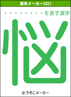 ���ա����の2021年の漢字メーカー結果
