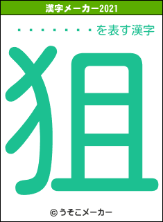 ���֥���の2021年の漢字メーカー結果