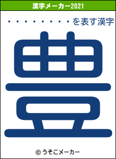 ���ڤ��ʤ�の2021年の漢字メーカー結果