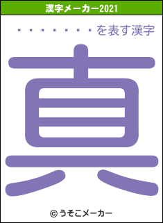 ���޴���の2021年の漢字メーカー結果