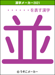 �����の2021年の漢字メーカー結果