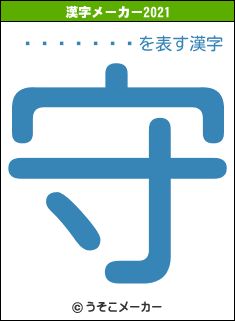 ����Ŵ��の2021年の漢字メーカー結果