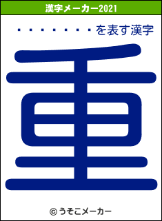 ����ͧ��の2021年の漢字メーカー結果