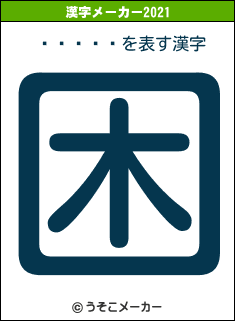 ����ͪの2021年の漢字メーカー結果