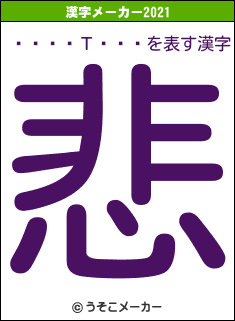 ����Τ���の2021年の漢字メーカー結果