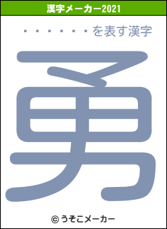 ����Ϥ�の2021年の漢字メーカー結果