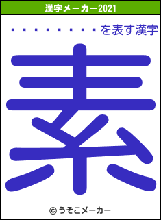 ����Ҥ���の2021年の漢字メーカー結果