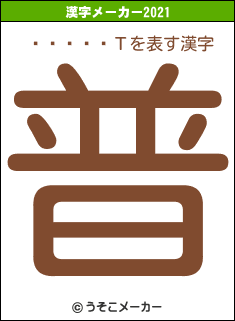 �����Τの2021年の漢字メーカー結果