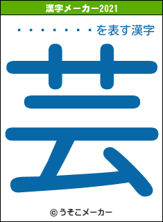 �����Ӱ�の2021年の漢字メーカー結果
