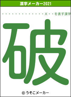 �����꡼�������Х��の2021年の漢字メーカー結果