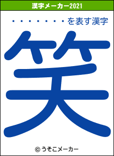 ������Ȭの2021年の漢字メーカー結果