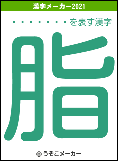 ������ͧの2021年の漢字メーカー結果