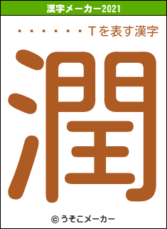 ������Τの2021年の漢字メーカー結果