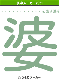 �����������の2021年の漢字メーカー結果