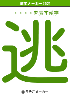 ����の2021年の漢字メーカー結果