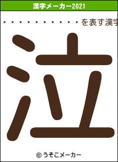 ���𥢥���の2021年の漢字メーカー結果