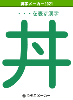 ���の2021年の漢字メーカー結果