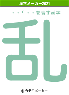𸶽չの2021年の漢字メーカー結果