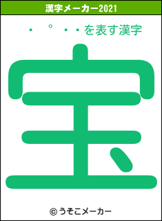 񲰺ʸの2021年の漢字メーカー結果