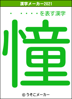 򳭡롼Ŧの2021年の漢字メーカー結果