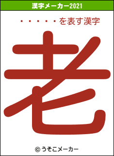 󡦥ӥの2021年の漢字メーカー結果