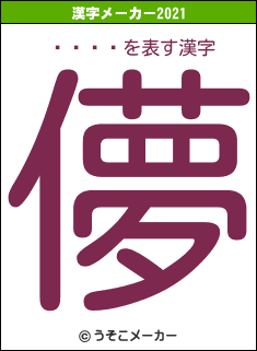 󤸡の2021年の漢字メーカー結果