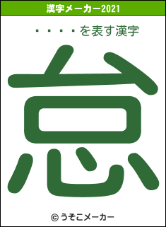 󥯥の2021年の漢字メーカー結果