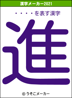 󥸥の2021年の漢字メーカー結果