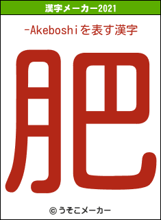 -Akeboshiの2021年の漢字メーカー結果