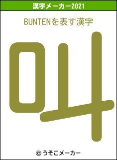 BUNTENの2021年の漢字メーカー結果