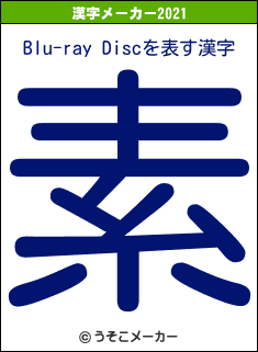 Blu-ray Discの2021年の漢字メーカー結果