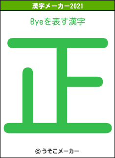 Byeの2021年の漢字メーカー結果
