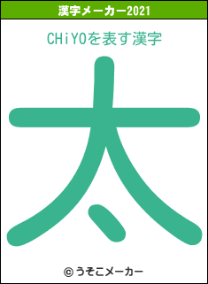 CHiYOの2021年の漢字メーカー結果