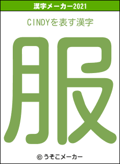 CINDYの2021年の漢字メーカー結果