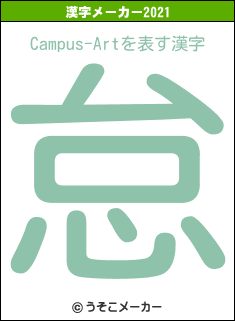Campus-Artの2021年の漢字メーカー結果