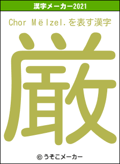 Chor Mёlzel.の2021年の漢字メーカー結果