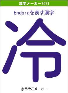 Endoraの2021年の漢字メーカー結果