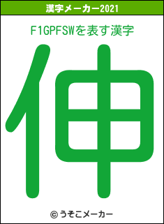 F1GPFSWの2021年の漢字メーカー結果