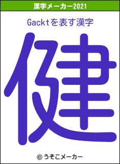 Gacktの2021年の漢字メーカー結果