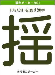 HAMACHIの2021年の漢字メーカー結果
