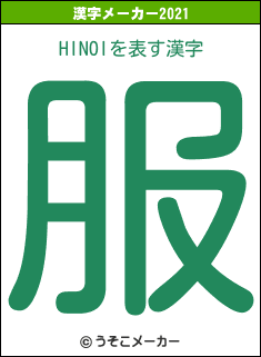 HINOIの2021年の漢字メーカー結果