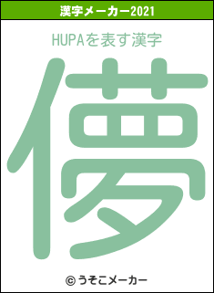 HUPAの2021年の漢字メーカー結果