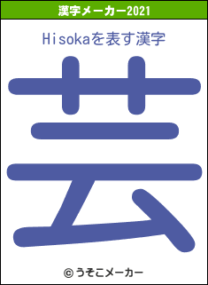 Hisokaの2021年の漢字メーカー結果
