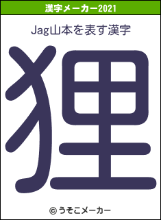 Jag山本の2021年の漢字メーカー結果