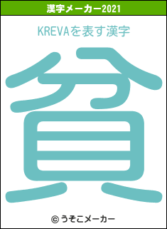 KREVAの2021年の漢字メーカー結果