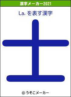 La.の2021年の漢字メーカー結果