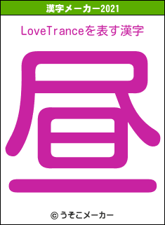 LoveTranceの2021年の漢字メーカー結果