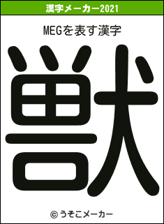 MEGの2021年の漢字メーカー結果