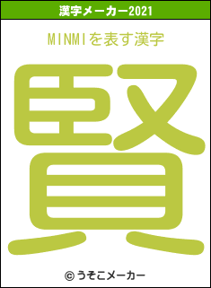 MINMIの2021年の漢字メーカー結果