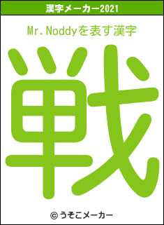 Mr.Noddyの2021年の漢字メーカー結果